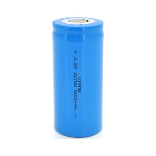 Аккумулятор 32700 6000mAh, LiFePO4, FlatTop, 3.2V, Blue Vipow (IFR32700-6000mAhFT / 31076)