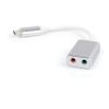 Перехідник Type-C Male to Audio+mic cable 0.15m Vinga (USBCM3.5ST-01) - Зображення 1