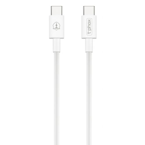 Дата кабель USB-C to USB-C 1.0m 3A White T-Phox (T-CC834)