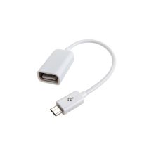 Дата кабель OTG USB 2.0 AF to Micro 5P 0.16m white Lapara (LA-UAFM-OTG white)