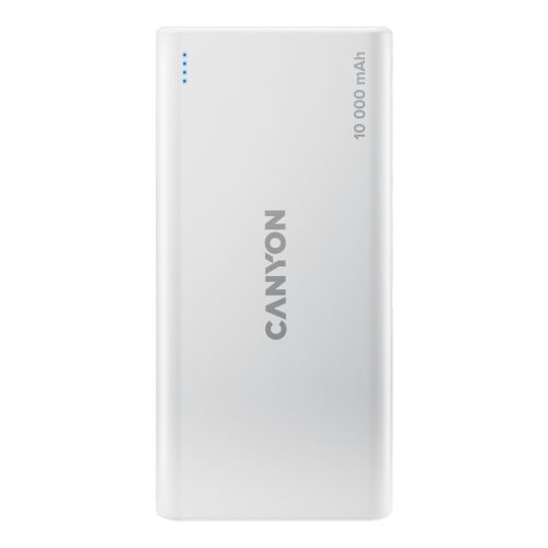 Батарея універсальна Canyon PB-108 10000mAh, Input 5V/2A, Output 5V/2.1A(Max), white (CNE-CPB1008W)