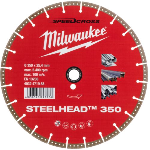 Круг отрезной Milwaukee алмазный Steelhead 350, 350мм, по металлу (4932471988)