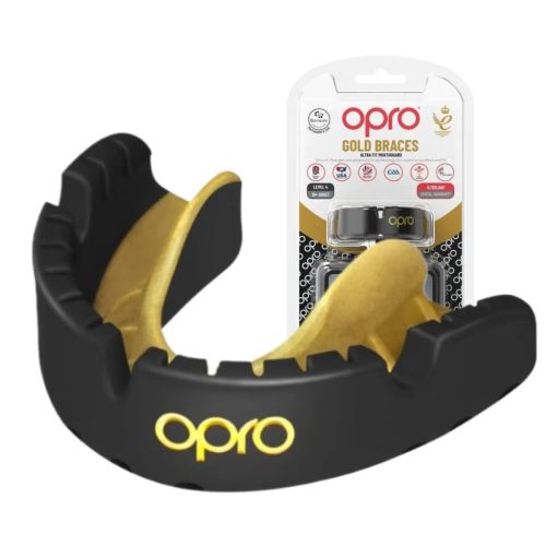 Капа Opro Gold Braces під брекети доросла Blackl/Gold 102506001 (UFC_Gold_Braces_Bl/Gold)