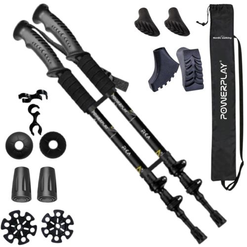 Трекінгові палиці PowerPlay 9109 Fika Black/Yellow 60-135 см (PP_9109_Fika_Bl/Yellow)