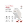 Зарядное устройство EMOS V05G65 1xUSB-A + 2xUSB-C PD65W GaN (V05G65) - Изображение 2