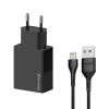 Зарядное устройство Grand-X CH03LTB USB + cable USB to Lightning 10.5W Black (CH-03LTB) - Изображение 1