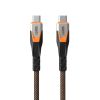 Дата кабель USB-C to USB-C 0.75m v3.2 240W Rugged double braided nylon black+orange UAG (9B4415114097) - Изображение 2