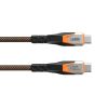 Дата кабель USB-C to USB-C 0.75m v3.2 240W Rugged double braided nylon black+orange UAG (9B4415114097) - Изображение 3