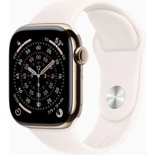 Смарт-годинник Apple Watch Series 11 GPS + Cellular 42mm Gold Titanium Case with Light Blush Sport Band - S/M (MF8W4RK/A)