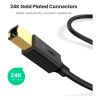Кабель для принтера USB 2.0 AM/BM 3.0m US135 black UGREEN (10351) - Изображение 2
