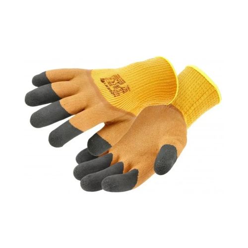 Защитные перчатки Hoegert LYCK HT5K769-10 утепленные со вспененным оранжевым латексом, 10 (HT5K769-10)
