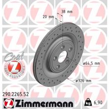 Тормозной диск ZIMMERMANN 290.2265.52