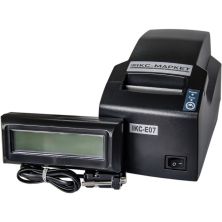 Фискальный регистратор ІКС ІКС-E07 c индикатором клиента IKC-РКІ-2х16-DB mini (ІКС-E07-РКІ2-2х16DB-Black)