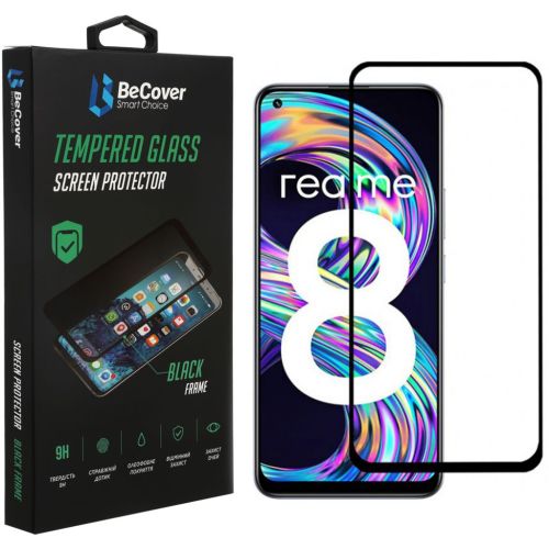 Стекло защитное BeCover Realme 8 Black (706657)