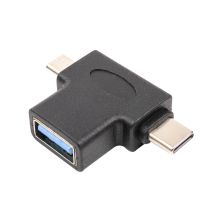 Перехідник USB 3.0 Type-C, microUSB (M) to USB 3.0 OTG AF PowerPlant (CA913121)