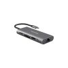 Концентратор PowerPlant USB-C to 2xUSB 3.0, 1xUSB 2.0, 1xType-C (PD), HDMI, SD, RJ45 (CA913497) - Зображення 1