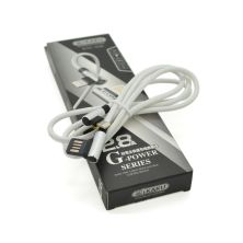 Дата кабель USB 2.0 AM to Lightning 1.0m KSC-028 JINDIAN Silver 2.4A iKAKU (KSC-028-S-L)