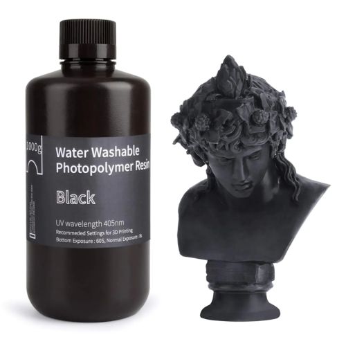Фотополімерна смола ELEGOO Resin, Water Washable, 1кг, black (50.103.0006)