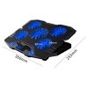 Подставка для ноутбука IceCoorel 10-15, 1*125mm 1400 RPM + 4*70mm 2500 RPM, 2*USB, 365x297x30mm, Blue (K5Bl) - Изображение 3