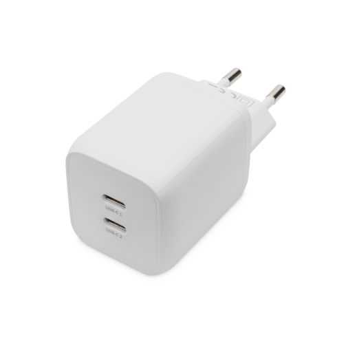 Зарядний пристрій Digitus 2xUSB-C PD65W GaN (DA-10063)