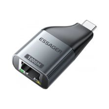 Переходник USB-C to RJ45 1000Mbps Essager (EZJRJK-MJ0G-P)