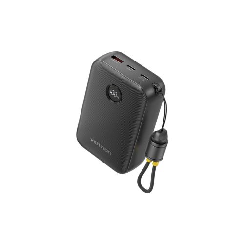 Батарея універсальна Vention 20000mAh 22,5W Fast Charging, with built-in USB-C cable, Black (FKBB0-C)