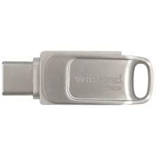 USB флеш накопичувач Wibrand 128GB Bee Silver USB 3.2/Type-C (WI3.2TC/BE128TC039S)