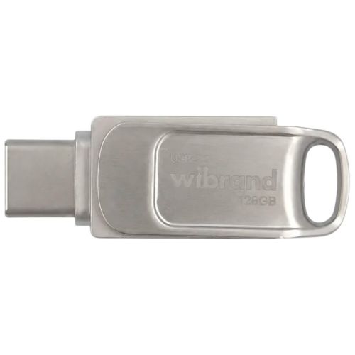 USB флеш накопичувач Wibrand 128GB Bee Silver USB 3.2/Type-C (WI3.2TC/BE128TC039S)