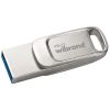 USB флеш накопичувач Wibrand 128GB Bee Silver USB 3.2/Type-C (WI3.2TC/BE128TC039S) - Зображення 1