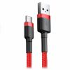 Дата кабель USB 2.0 AM to USB-C 1.0m Cafule 3A red+red Baseus (CATKLF-B09) - Зображення 1