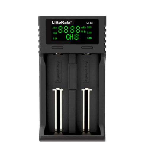 Зарядное устройство для аккумуляторов Liitokala 2 Slots, LCD дисплей, Li-ion/Ni-MH/Ni-Cd/AA/ААA/AAAA/С (Lii-S2)