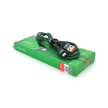Дата кабель USB 2.0 AM to Lightning 1.2m KSC-458 JINTENG Green iKAKU (KSC-458-G-L)