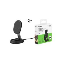 Зарядное устройство Belkin 15W Magnetic Stand Qi2 black (WIA008BTBK)