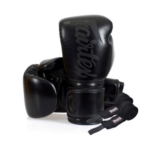 Боксерские перчатки Fairtex BGV14SB Black 12 унцій (бинти в комплекті) (BGV14SB_12oz_Black)