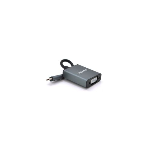 Переходник USB-C M to VGA F 0.1m black VEGGIEG (TV-S/B/19906)