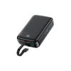 Батарея універсальна Acefast 20000mAh 22,5W PD, QC/3.0 USB-A+USB-C In/Out,build-in cable M14 Black (6974316283966) - Зображення 3