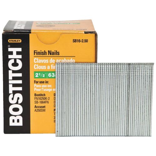 Цвяхи Bostitch оздоблювальні тип SB16, L=65 мм, капелюшок 3.0 мм, 2500 шт (SB16-2.50)