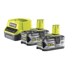 Акумулятор до електроінструменту Ryobi + зарядний пристрій ONE+ RC18120-250 18В 2х5.0А/г Lithium+ (5133003364)