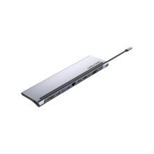 Концентратор Vention USB3.1 Type-C to DP/HDMI/VGA/USB-C/USB3.0x3/RJ45/SD/TF/TRRS 3.5mm/PD 100W 12in1 (THSHC)