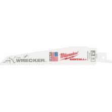Полотно Milwaukee для шабельної пили, WRECKER 150мм, крок 3,6/2,3мм, 5шт, метал, деревина (48005701)