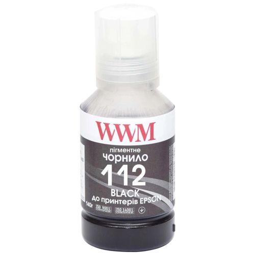 Чернила WWM Epson L11160/6490 №112 140г Black pigmented (E112BP)