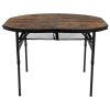 Туристичний стіл Bo-Camp Woodbine Oval 100x70 cm Black/Wood look (1404185) - Зображення 1