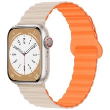 Ремешок для смарт-часов Drobak Silicone Magnetic Link для Apple Watch All Series Ultra 2 49/45/44/42mm Starlight orange (898931)