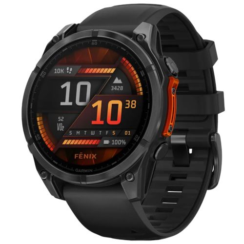 Смарт-часы Garmin fenix 8 47mm, AMOLED, Glass/SS, SlateGray Steel/Black, BlkBnd, GPS (010-02904-00)