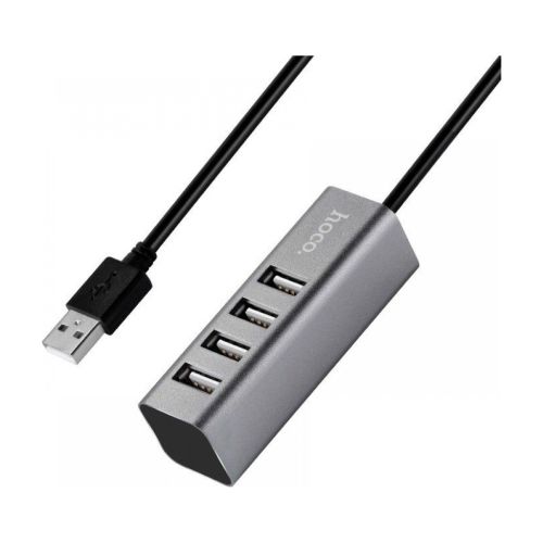 Концентратор HOCO USB 2.0 to 4xUSB Line machine HB1 Tarnish (6957531038139)