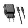 Зарядное устройство HOCO CS22A Value USB-C PD30W + cable USB-C to Lightning Black (6942007609920) - Изображение 1