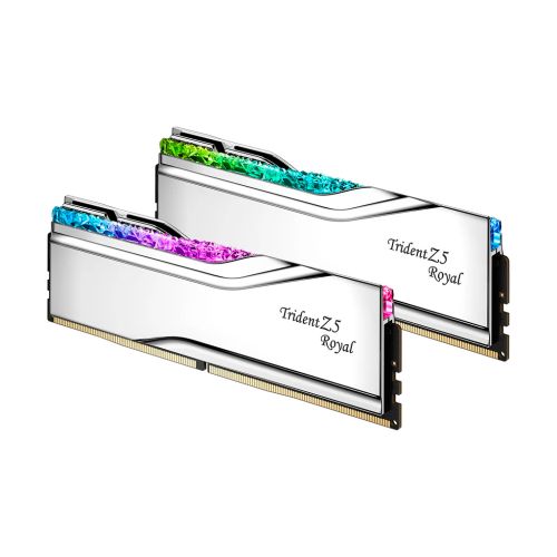 Модуль пам'яті для комп'ютера DDR5 32GB (2x16GB) 6400 MHz Trident Z5 Royal Silver G.Skill (F5-6400J3239G16GX2-TR5S) Модуль пам'яті для комп'ютера DDR5 32GB (2x16GB) 6400 MHz Trident Z5 Royal Silver G.Skill (F5-6400J3239G16GX2-TR5S)