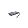 Концентратор VEGGIEG USB-C 7-in-1 USB-C + 3xUSB 3.0 + HDMI + VGA + SD/TF + RJ45 0.1m silver (TC10-U) - Изображение 1