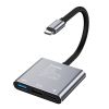 Концентратор ColorWay USB-C 3-in-1 USB 3.0 + HDMI 4K + USB-C PD100W (CW-HUB08) - Изображение 1