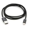 Дата кабель USB 2.0 AM to Lightning 1m LED black Vinga (VCPDCLLED1BK) - Зображення 1